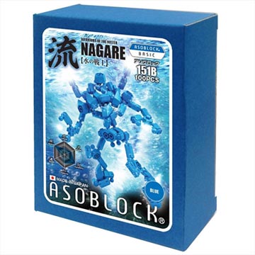 อโซบล็อค ASOBLOCK Blue 151B ชุดสีน้ำเงิน ของเล่น เสริมทักษะ ญี่ปุ่น ฮายาชิ เวิลด์