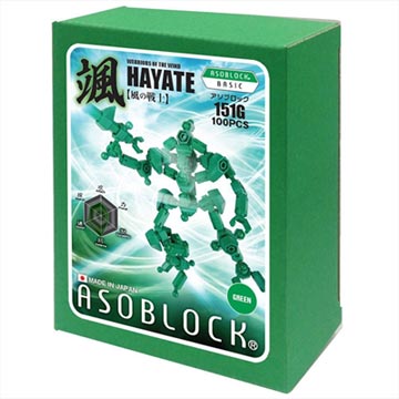 อโซบล็อค ASOBLOCK Green 151G ชุดสีเขียว ของเล่น เสริมพํฒนาการ ญี่ปุ่น ฮายาชิ เวิลด์